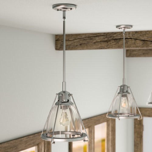 Breakwater Bay Petree 1 Light Satin Nickel Single Pendant & Reviews